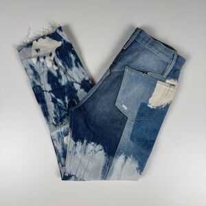 FRAME Le Original High Rise Straight Jeans Womens Size 25 Fresco Wash Distressed